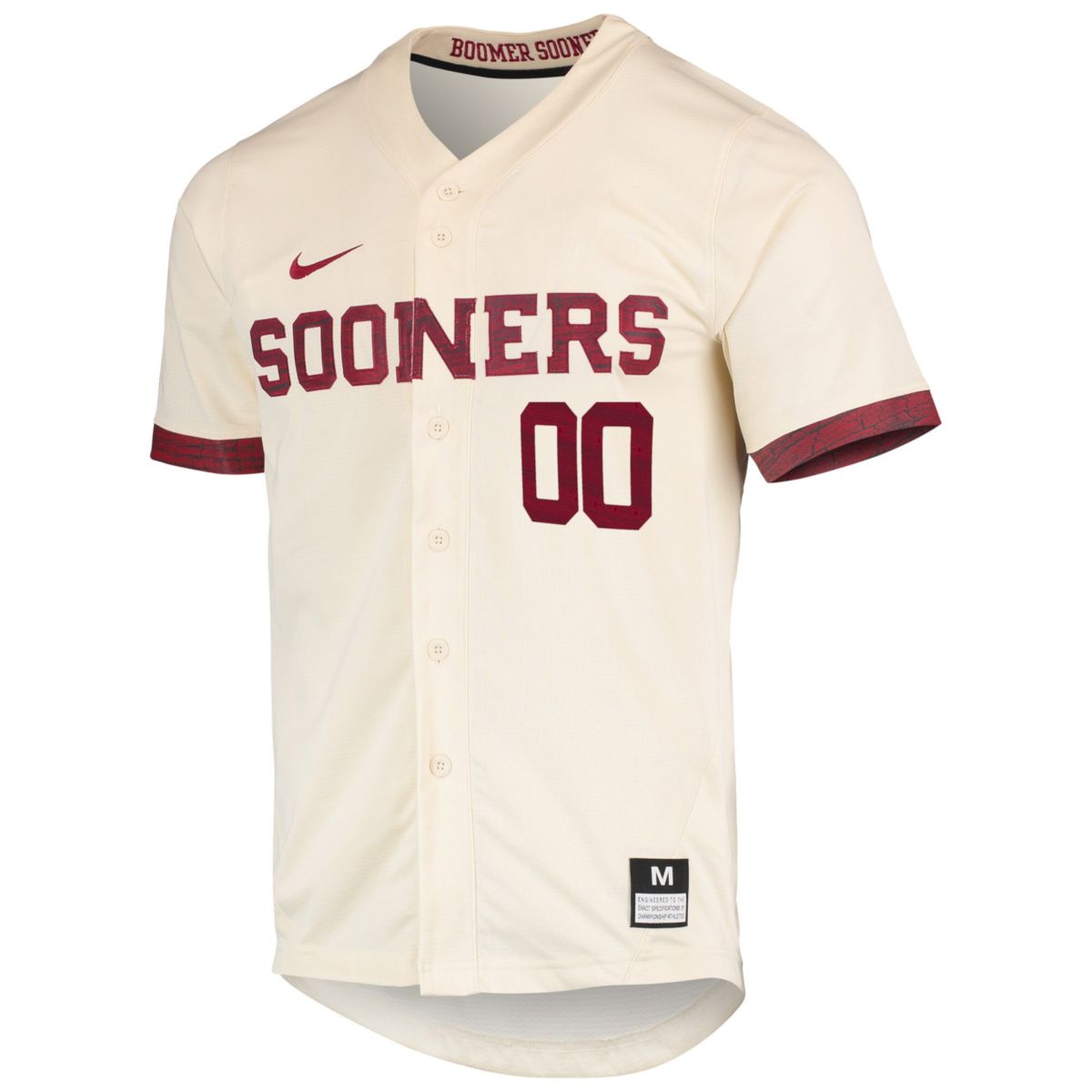 Custom Oklahoma Sooners Baseball Natural Game Jersey - All Stitched - Image 2