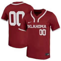 Custom Oklahoma Sooners Baseball Crimson Jersey - All Stitched