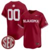 Custom Oklahoma Sooners Baseball Crimson Limited Jersey w/ SEC Patch - All Stitched