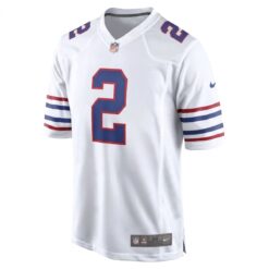 Alternative view of D.J. Moore Buffalo Bills White Alternate Game Jersey - All Stitched