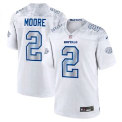 D.J. Moore Buffalo Bills White Rivalries Collection Game Jersey - All Stitched