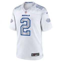 Alternative view of D.J. Moore Buffalo Bills White Rivalries Collection Game Jersey - All Stitched