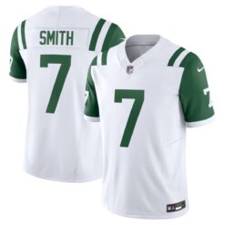 Geno Smith New York Jets White Classic Alternate Vapor F.U.S.E Limited Jersey - All Stitched