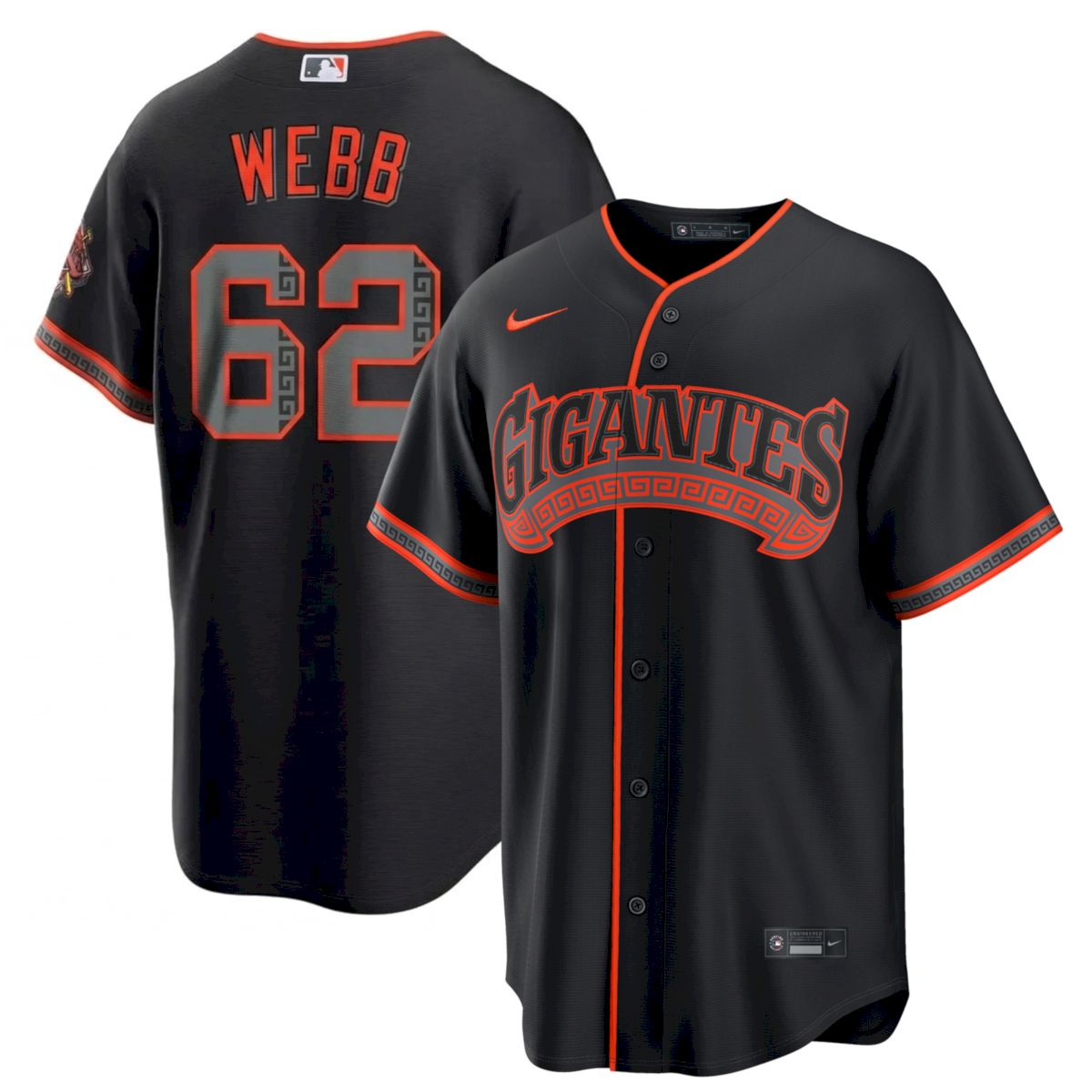 Logan Webb San Francisco Giants Black Gigantes Alternate Jersey - All Stitched
