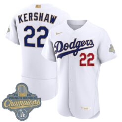 Clayton Kershaw Los Angeles Dodgers White 2026 Gold Collection Limited Jersey - All Stitched