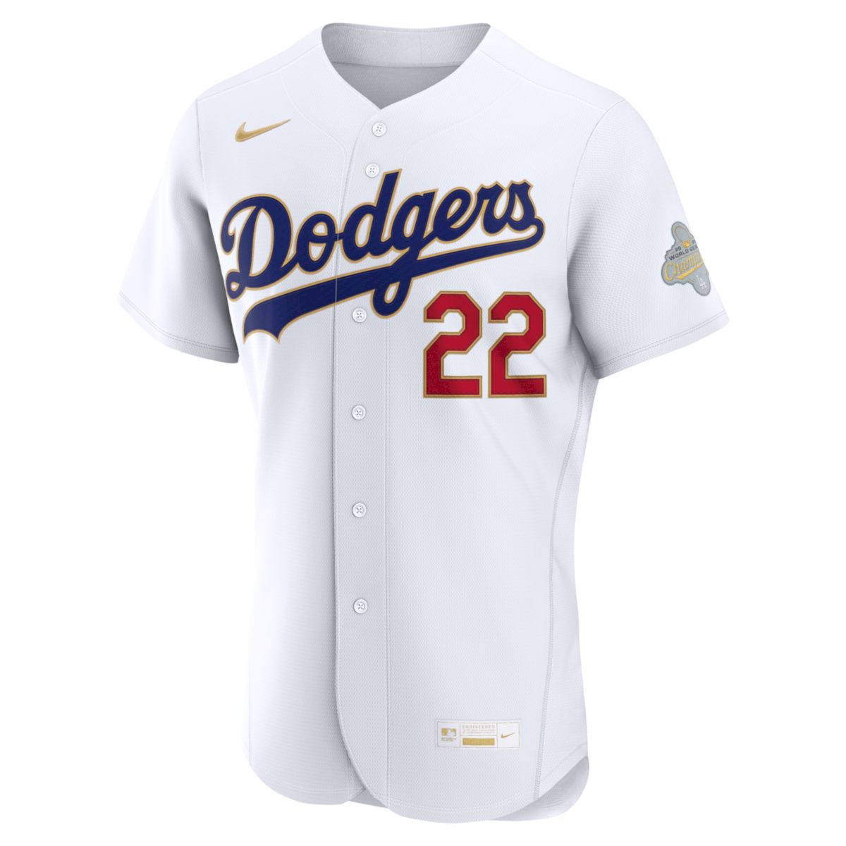 Clayton Kershaw Los Angeles Dodgers White 2026 Gold Collection Limited Jersey - All Stitched - Image 2