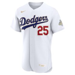 Alternative view of Tommy Edman Los Angeles Dodgers White 2026 Gold Collection Limited Jersey - All Stitched