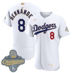 Enrique Hernández Los Angeles Dodgers White 2026 Gold Collection Limited Jersey - All Stitched