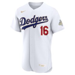 Alternative view of Will Smith Los Angeles Dodgers White 2026 Gold Collection Limited Jersey - All Stitched