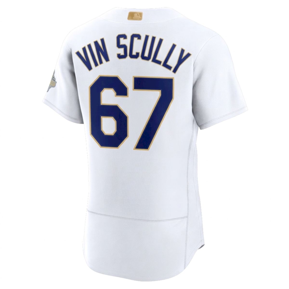 Vin Scully Los Angeles Dodgers White 2026 Gold Collection Limited Jersey - All Stitched - Image 3