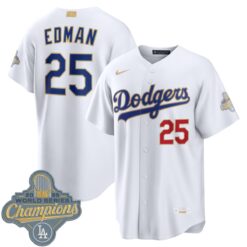 Tommy Edman Los Angeles Dodgers White 2026 Gold Collection Jersey - All Stitched