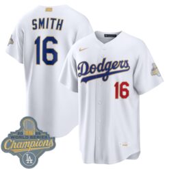 Will Smith Los Angeles Dodgers White 2026 Gold Collection Jersey - All Stitched
