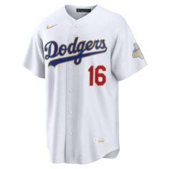 Alternative view of Will Smith Los Angeles Dodgers White 2026 Gold Collection Jersey - All Stitched