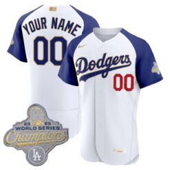 Custom Los Angeles Dodgers Alternate White 2026 Gold Collection Limited Jersey - All Stitched