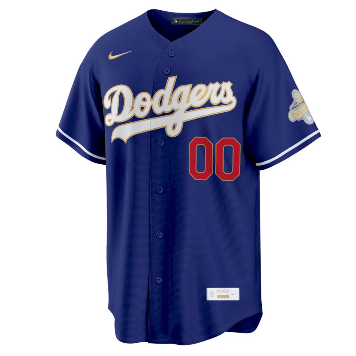 Custom Los Angeles Dodgers Royal 2026 Gold Collection Jersey - All Stitched - Image 2