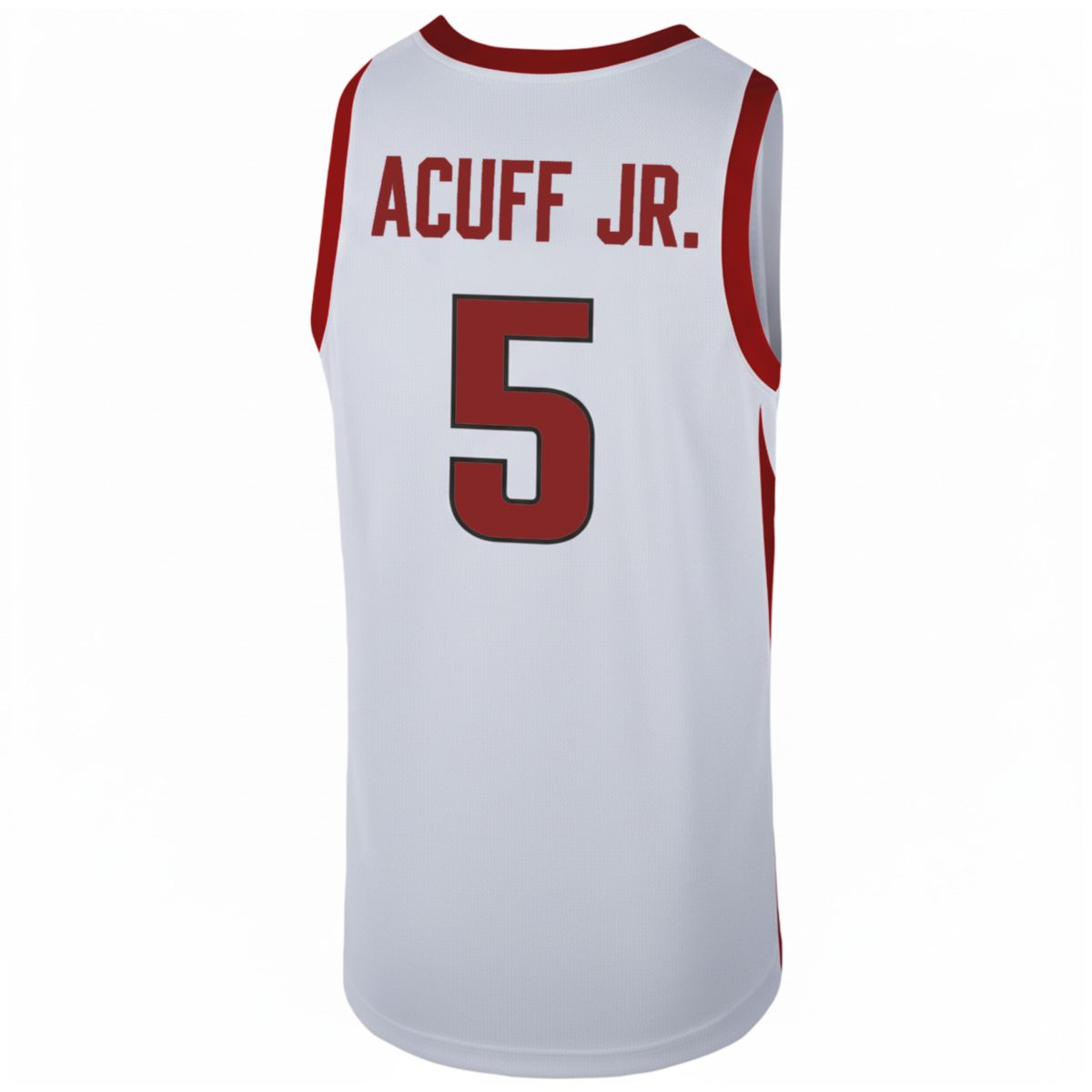 Darius Acuff Jr. Arkansas Razorbacks Basketball White Game Jersey w/ SEC Patch - All Stitched - Image 3