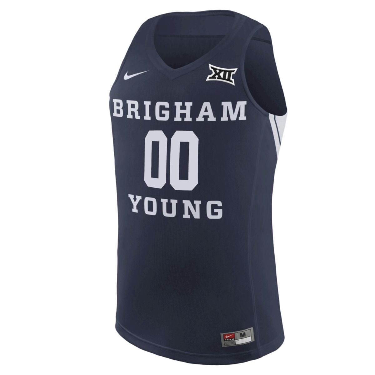 Custom BYU Cougars Basketball Navy Jersey w/ XII Patch - All Stitched - Image 2