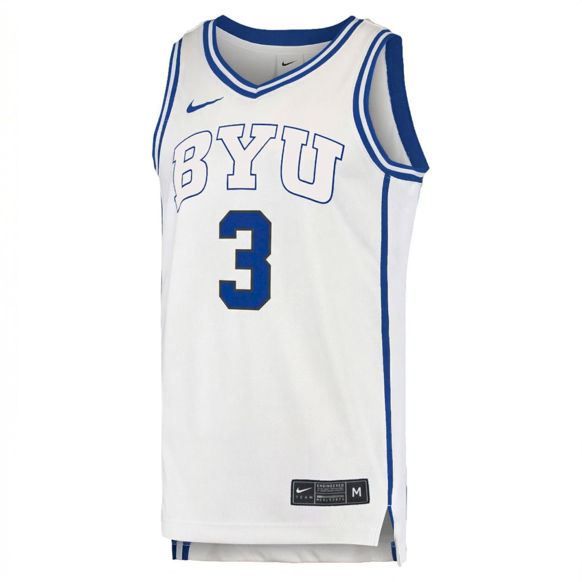 AJ Dybantsa BYU Cougars Basketball White Away Game Jersey - All Stitched - Image 2