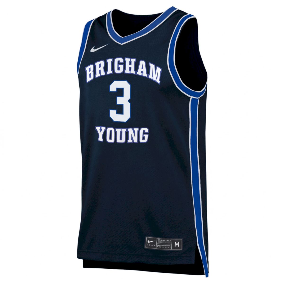 AJ Dybantsa BYU Cougars Basketball Navy Alternate Game Jersey - All Stitched - Image 2