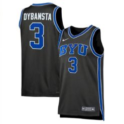 AJ Dybantsa BYU Cougars Basketball Black Third Game Jersey - All Stitched