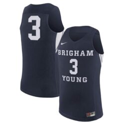 AJ Dybantsa BYU Cougars Basketball Navy Jersey - All Stitched
