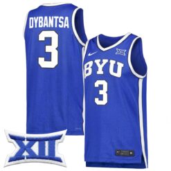AJ Dybantsa BYU Cougars Basketball Royal Home Game Jersey w/ XII Patch - All Stitched