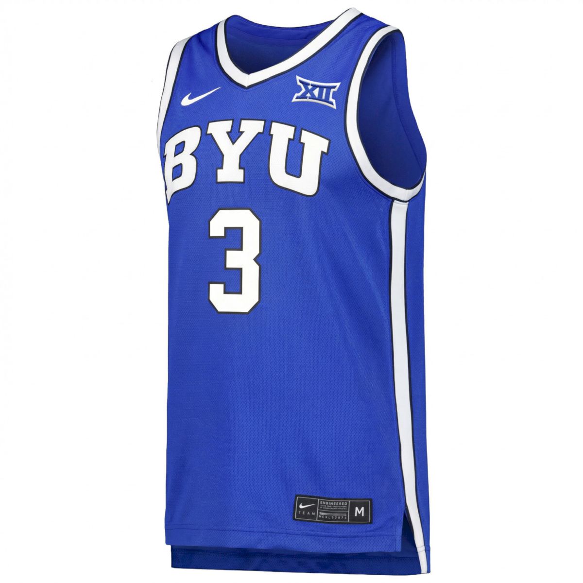 AJ Dybantsa BYU Cougars Basketball Royal Home Game Jersey w/ XII Patch - All Stitched - Image 2