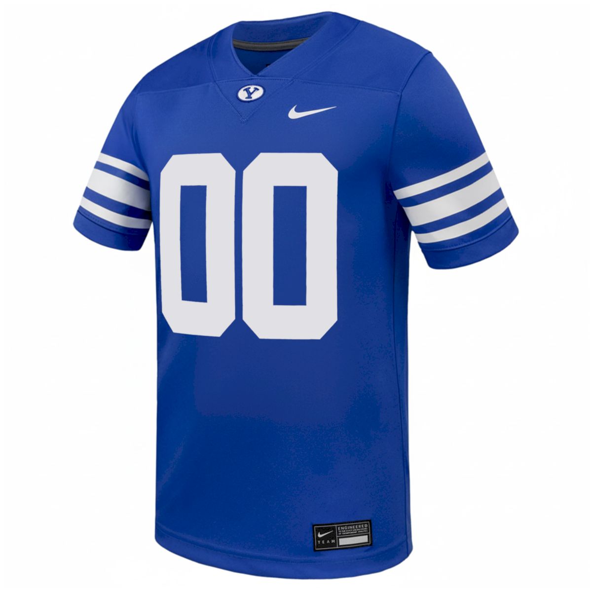 Custom BYU Cougars Football Royal Home Game Jersey - All Stitched - Image 2