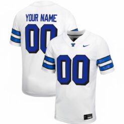 Custom BYU Cougars Football White 1996 Throwback Game Game Jersey - All Stitched