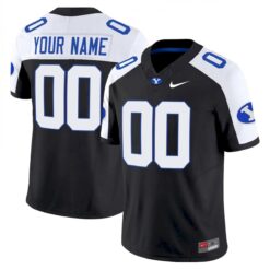 Custom BYU Cougars Football Black Alternate Vapor F.U.S.E Limited Jersey - All Stitched