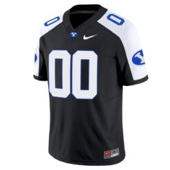 Alternative view of Custom BYU Cougars Football Black Alternate Vapor F.U.S.E Limited Jersey - All Stitched