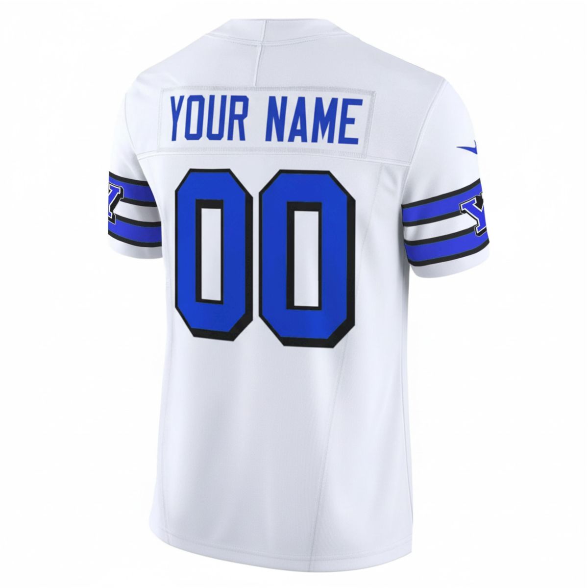 Custom BYU Cougars Football White 1996 Throwback Vapor F.U.S.E Limited Jersey w/ XII Patch - All Stitched - Image 3
