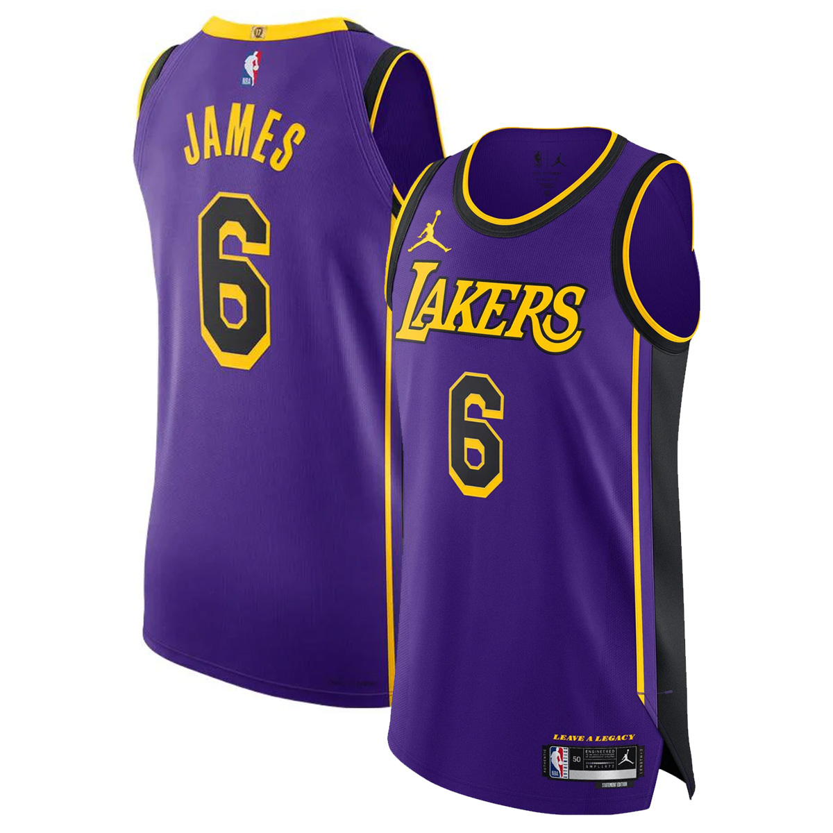 LeBron James Los Angeles Lakers Purple 2022-23 Statement Jersey - All Stitched