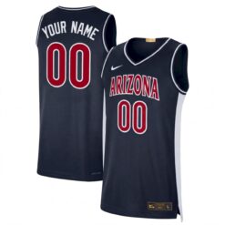 Custom Arizona Wildcats Basketball Navy Limited Jersey - All Stitched