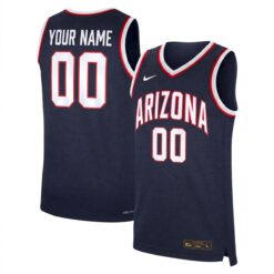 Custom Arizona Wildcats Basketball Navy Jersey - All Stitched