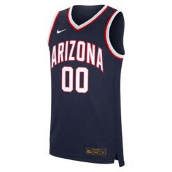 Alternative view of Custom Arizona Wildcats Basketball Navy Jersey - All Stitched