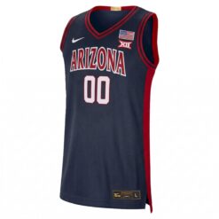 Alternative view of Custom Arizona Wildcats Basketball Navy Limited Retro Jersey w/ XII Patch - All Stitched