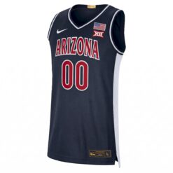Alternative view of Custom Arizona Wildcats Basketball Navy Limited Jersey w/ XII Patch - All Stitched