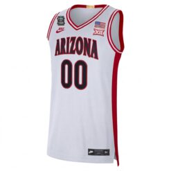 Alternative view of Custom Arizona Wildcats Basketball 2026 Final Four White Limited Retro Jersey - All Stitched