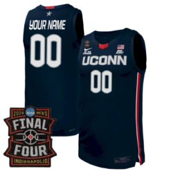 Custom UConn Huskies Basketball 2026 Final Four Navy Limited Retro Jersey - All Stitched