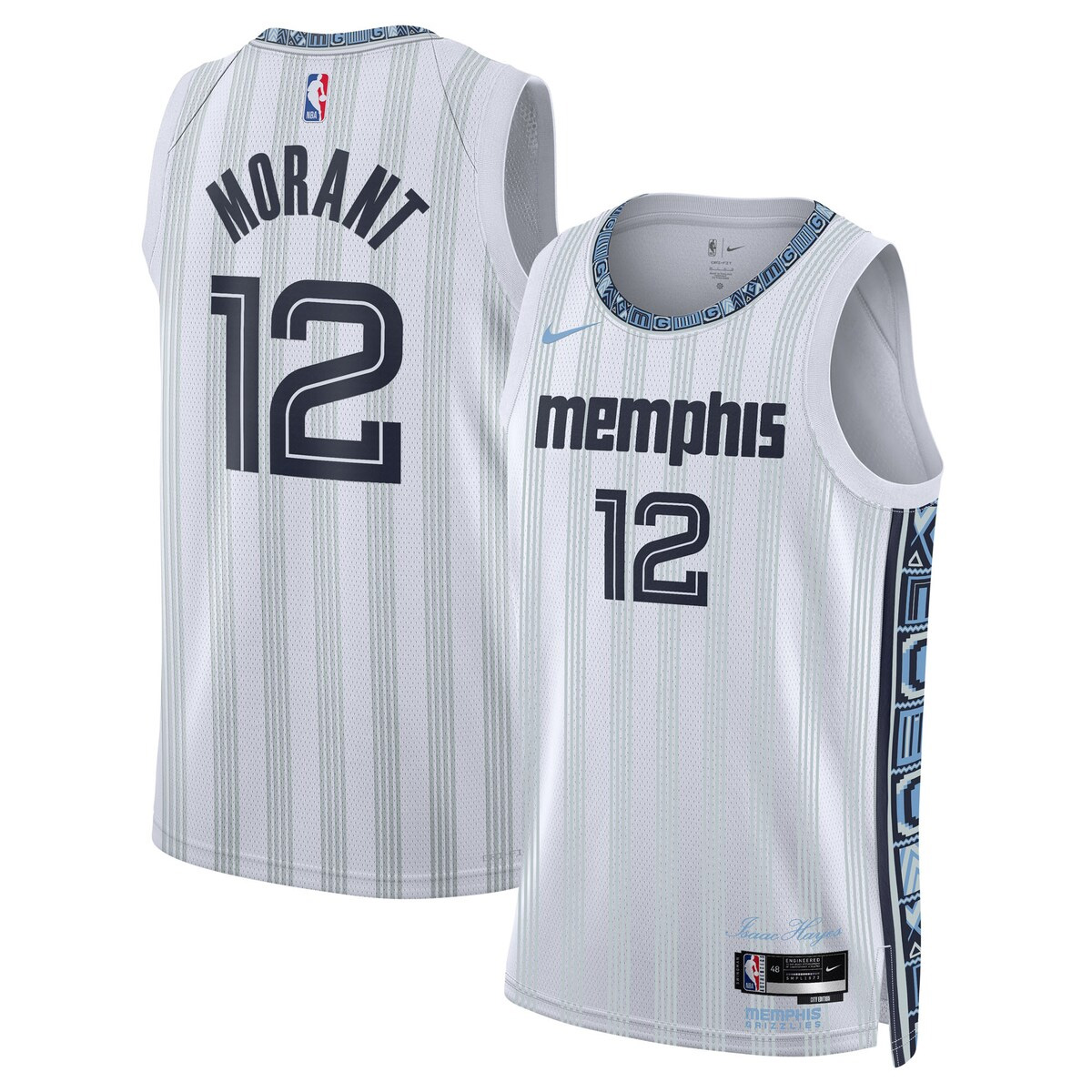 Ja Morant Memphis Grizzlies Grey 2025/26 City Edition Jersey - All Stitched