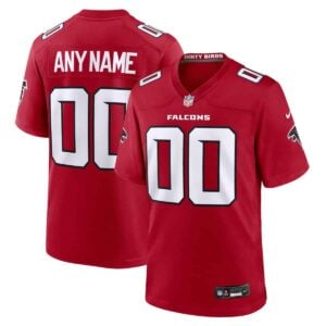 Custom Atlanta Falcons Red Game Jersey - All Stitched