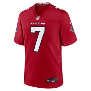 Alternative view of Bijan Robinson Atlanta Falcons Red Game Jersey - All Stitched
