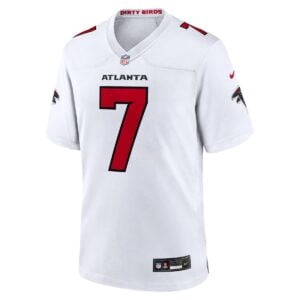 Alternative view of Bijan Robinson Atlanta Falcons White Game Jersey - All Stitched