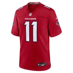 Alternative view of Jalon Walker Atlanta Falcons Red Game Jersey - All Stitched