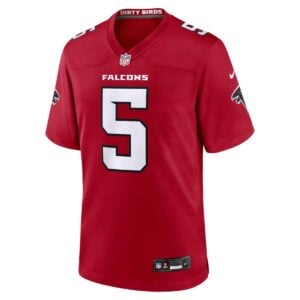 Alternative view of Drake London Atlanta Falcons Red Game Jersey - All Stitched