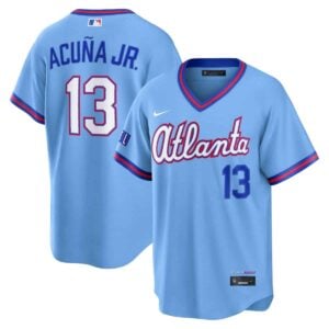 Ronald Acuna Jr. Atlanta Braves Powder Blue 2026 City Connect Stadium Jersey - All Stitched