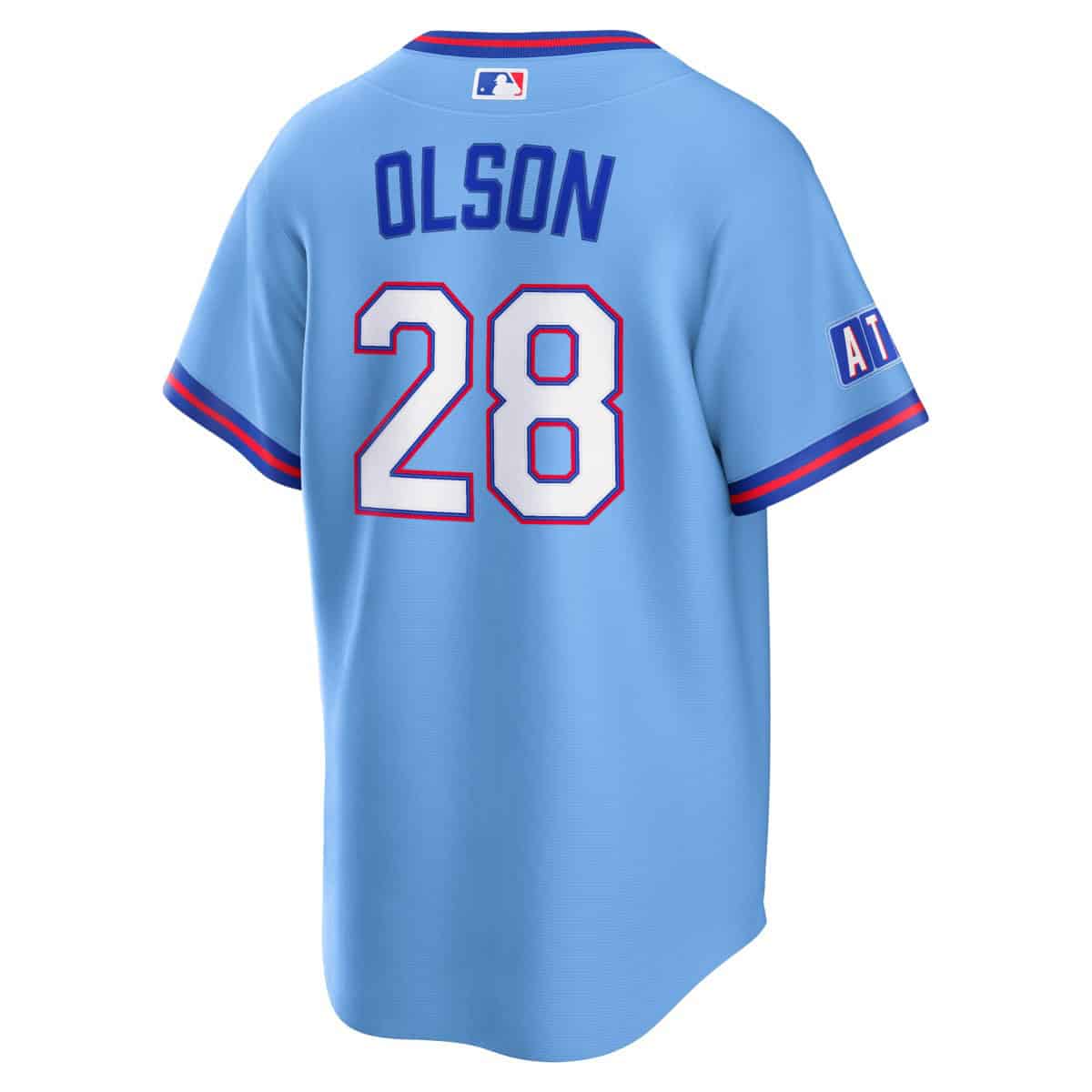 Matt Olson Atlanta Braves Powder Blue 2026 City Connect Stadium Jersey - All Stitched - Image 3