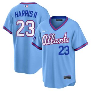 Michael Harris II Atlanta Braves Powder Blue 2026 City Connect Stadium Jersey - All Stitched