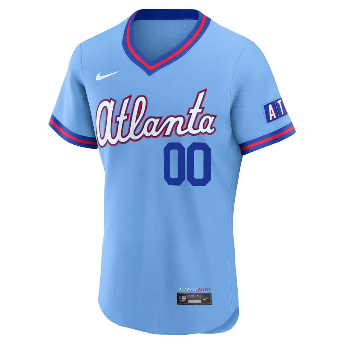 Custom Atlanta Braves Powder Blue 2026 City Connect Stadium Elite Jersey - All Stitched - Image 2